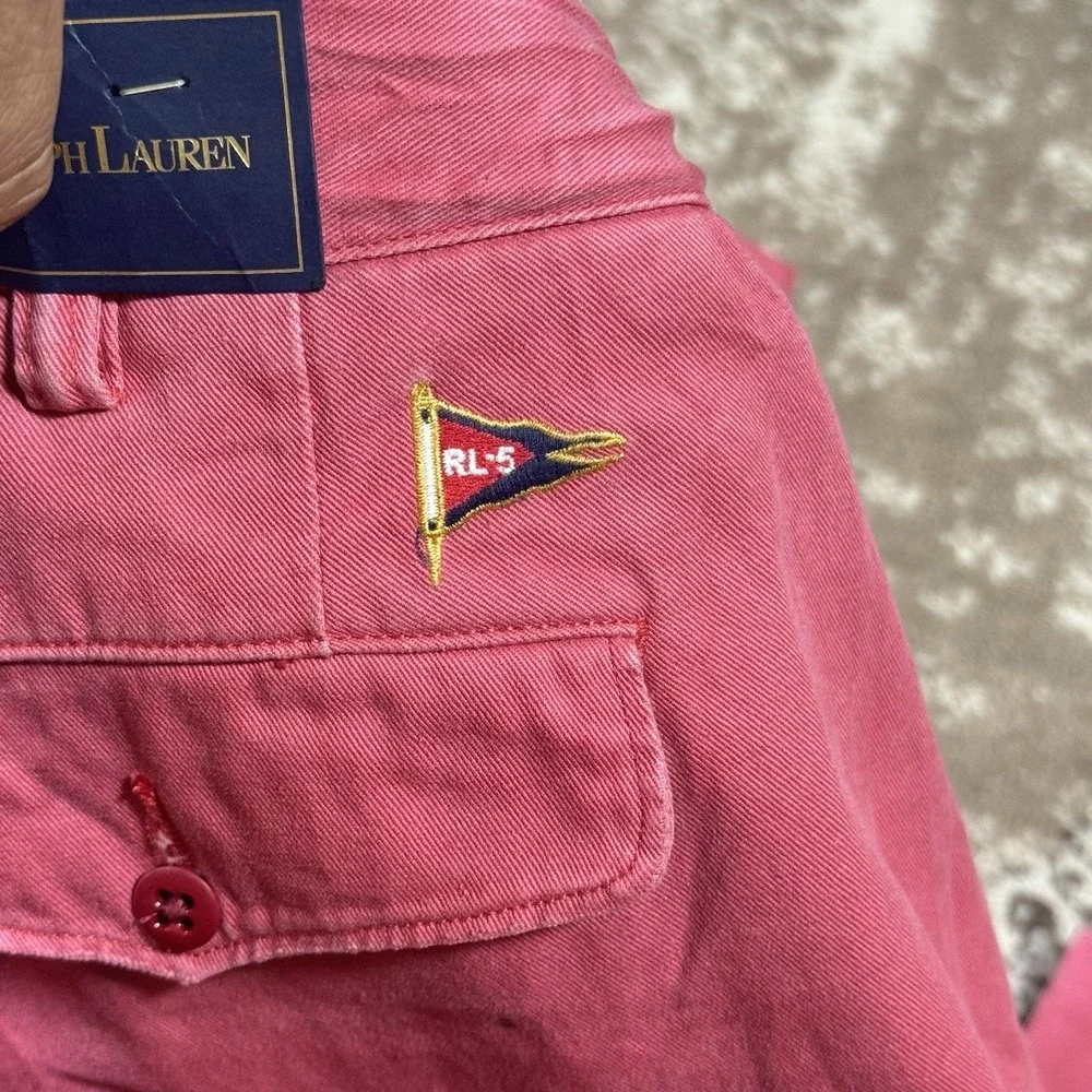Polo Ralph Lauren Classic Fit Chino Pants Mens‎ 48x28 Coral Pink Big RL 5 NWT